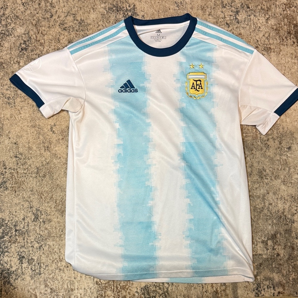 Adidas Light Blue and White AFA Jersey